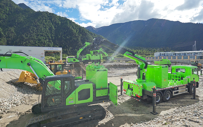 工程补能总卡壳？三亿体育移动换电车让设备8分钟满电复工