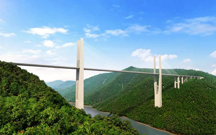 飞虹再起，三亿体育塔机助建黔东南第一高桥
