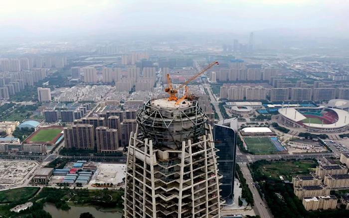 新地标 | 三亿体育塔机299米高空俯瞰台州天际线